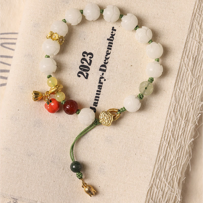 Buddha Stones Natural Bodhi Seed Lotus Pumpkin Bead Peace Harmony Bracelet - image 9