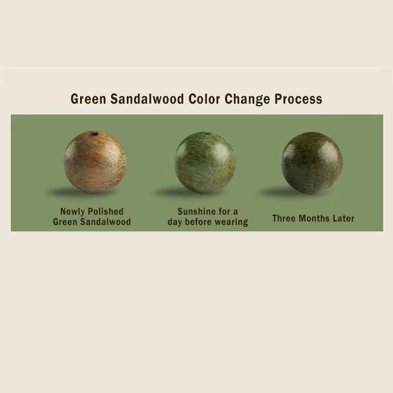 Buddha Stones Natural Green Sandalwood Bodhi Seed Soothing Bracelet - image 14