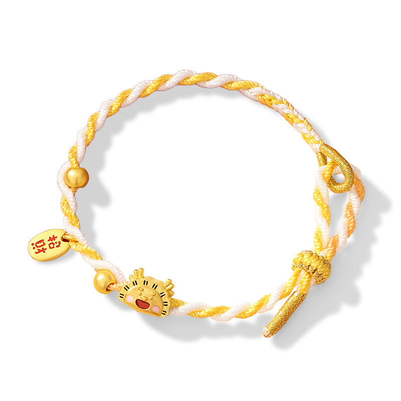 ❗❗❗A Flash Sale- Buddha Stones 925 Sterling Silver Year Of The Dragon Dumpling Design Attract Fortune Luck Braided Bracelet - image 4