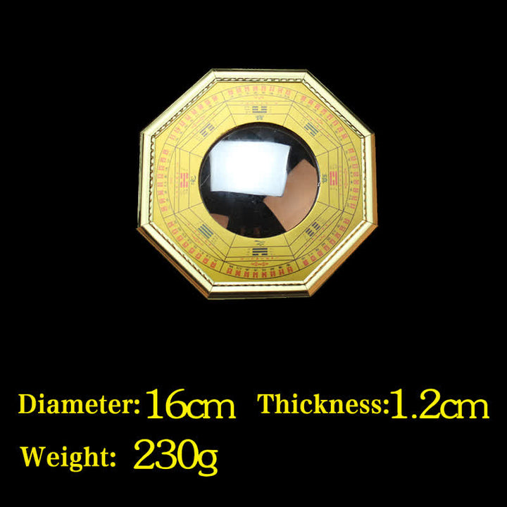Feng Shui Bagua Map Balance Harmony Living Room Energy Map Mirror - 16cm Gold Bagua Map Convex Mirror - image 16