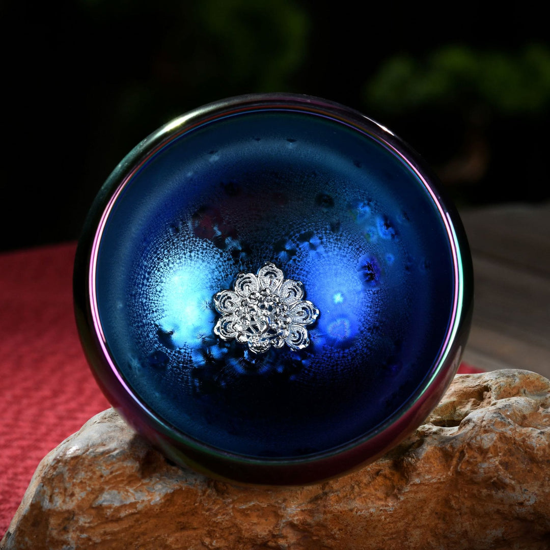Buddha Stones Lotus Dragon Phoenix Koi Fish Peacock Chinese Jianzhan Inlaid Kiln Change Ceramic Teacup Kung Fu Tea Cup - Peacock 8cm*6cm*150ml - image 8