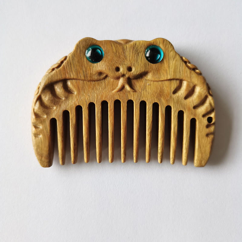 Chinese Zodiac Green Sandalwood Peace Mini Portable Comb - Green Sandalwood - Snake - image 26