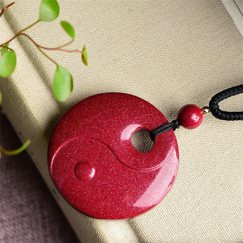 Buddha Stones Laughing Buddha Yin Yang Chinese Zodiac Gourd Natural Cinnabar Blessing Necklace Pendant - image 9