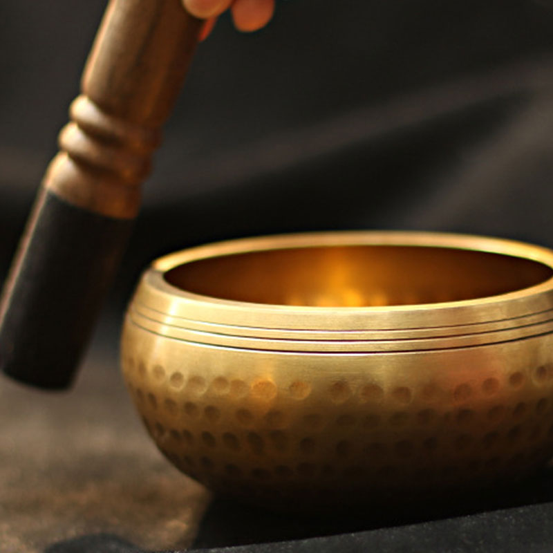 Buddha Stones Tibetan Sound Bowl Handcrafted for Relaxation and Mindfulness Meditation Singing Bowl Set - image 3