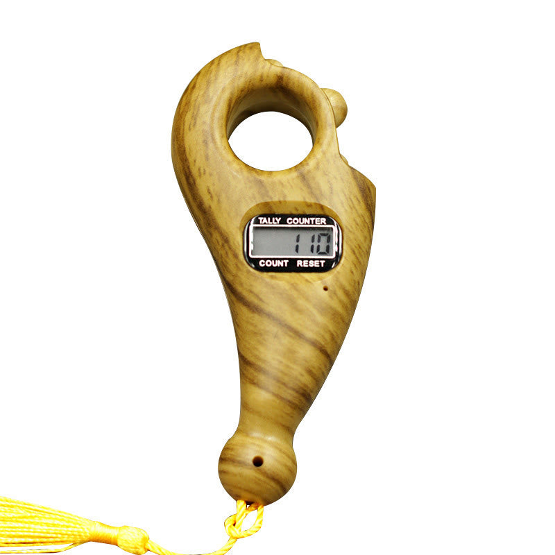 Prayer Digital Buddha Beads Counter For Prayer Meditation Relaxation Active Fingers - Mahogany Color - image 10