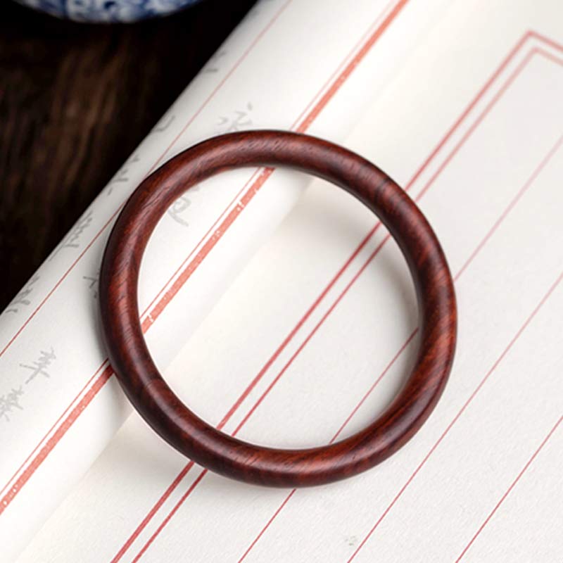 Buddha Stones Tibetan Small Leaf Red Sandalwood Ebony Green Sandalwood Protection Bracelet Bangle - image 9