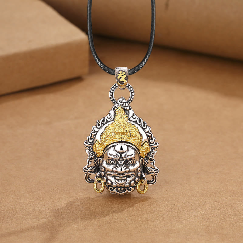 Buddha Stones Yellow God of Wealth Amulet Copper Luck Necklace Pendant - Yellow God Of Wealth Necklace&Leather Cord - image 8