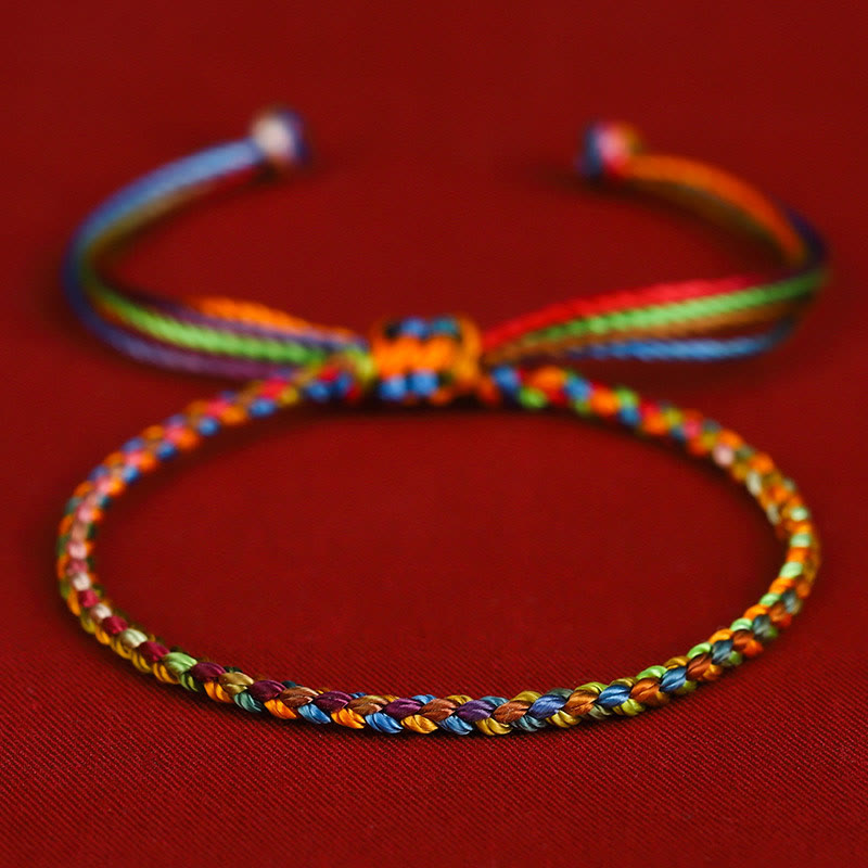Buddha Stones "May all your wishes come true" Lucky Multicolored Bracelet - 18-19CM - image 0
