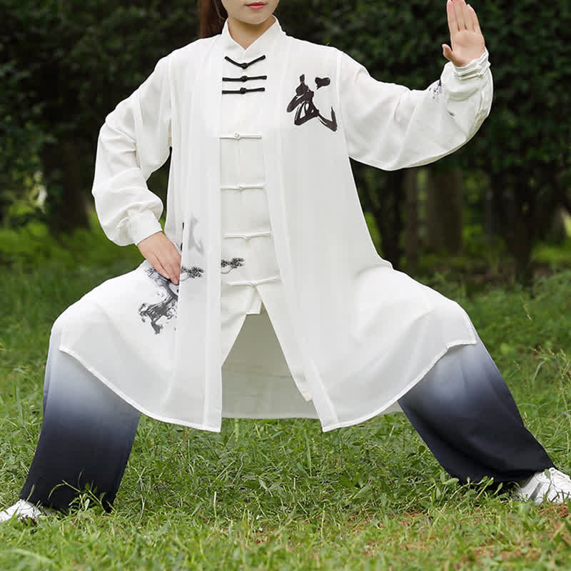 Buddha Stones 3Pcs Yin Yang Tree Tai Chi Spiritual Zen Practice Meditation Prayer Uniform Unisex Clothing Set - image 2