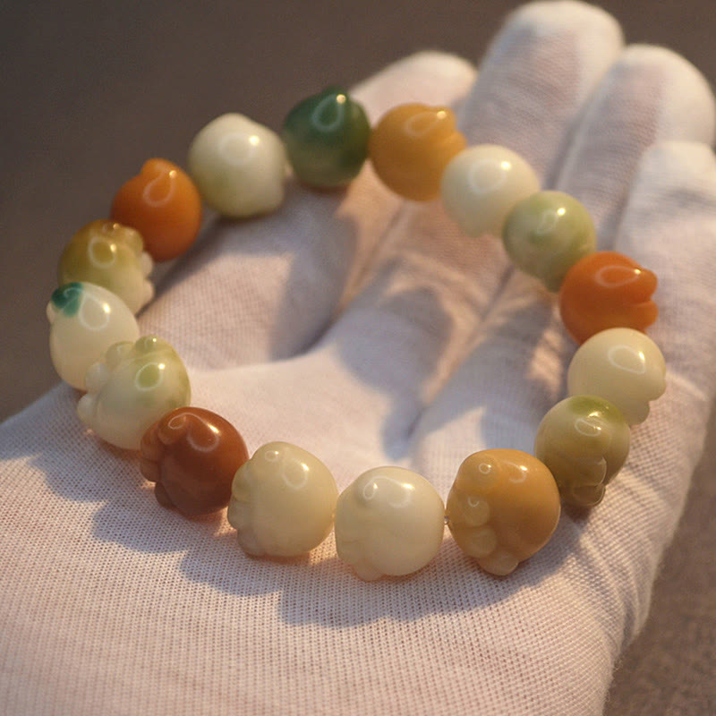 Buddha Stones Multilayered Bodhi Seed Cute Cat Paw Calm Harmony Bracelet - image 12