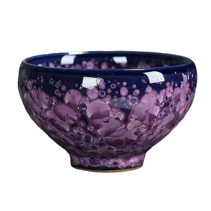 Buddha Stones Colorful Iris Flowers Chinese Jianzhan Kiln Change Porcelain Teacup Tenmoku Kung Fu Tea Cup - image 14