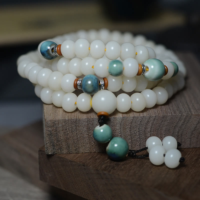 Buddha Stones 108 Mala Beads Bodhi Seed Keep Away Evil Spirits Calm Bracelet - image 9