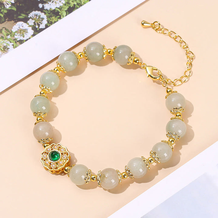 Buddha Stones Natural Jade Prosperity Bead Chain Bracelet - image 2