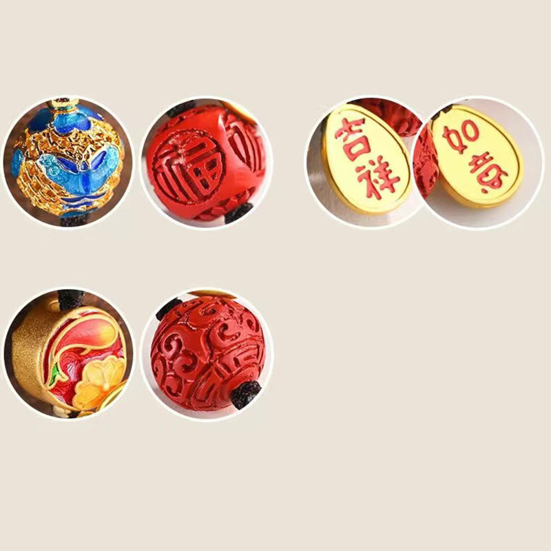 Buddha Stones Fu Character Blessing Ruyi Charm Key Chain - image 17