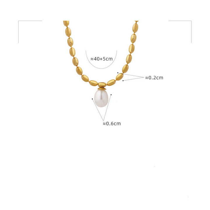 Pearl Bead Peace Necklace Pendant - image 9
