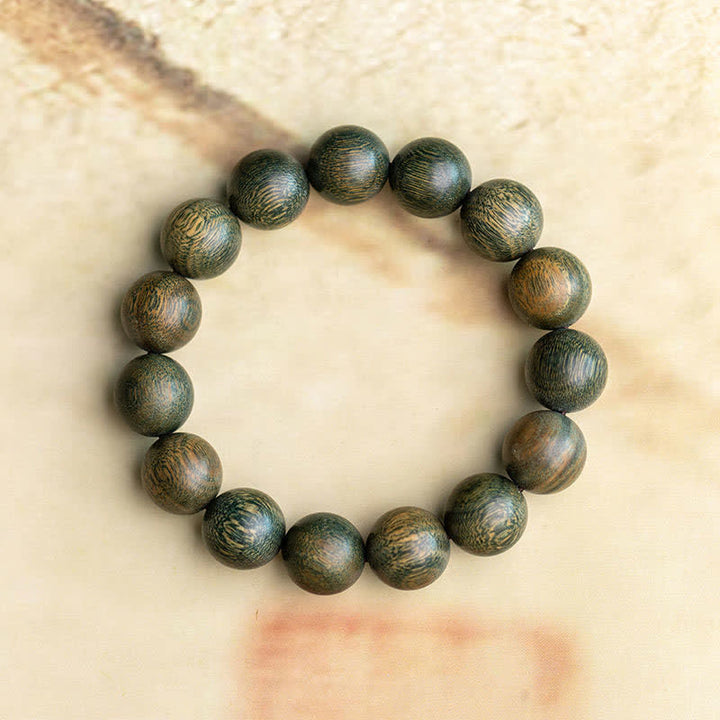 Buddha Stones Tibetan Green Sandalwood Soothing Cure Bracelet - 15mm(15 Beads) - image 15