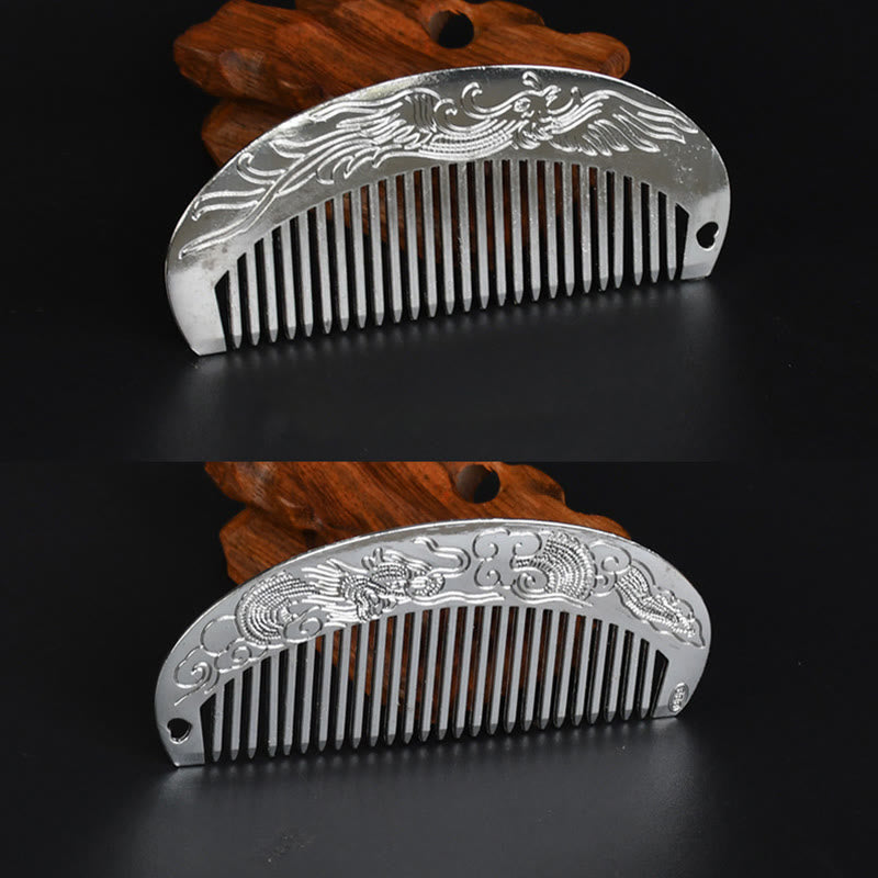 Buddha Stones Lucky Dragon Phoenix Protection Strength Comb - Dragon Phoenix - image 4