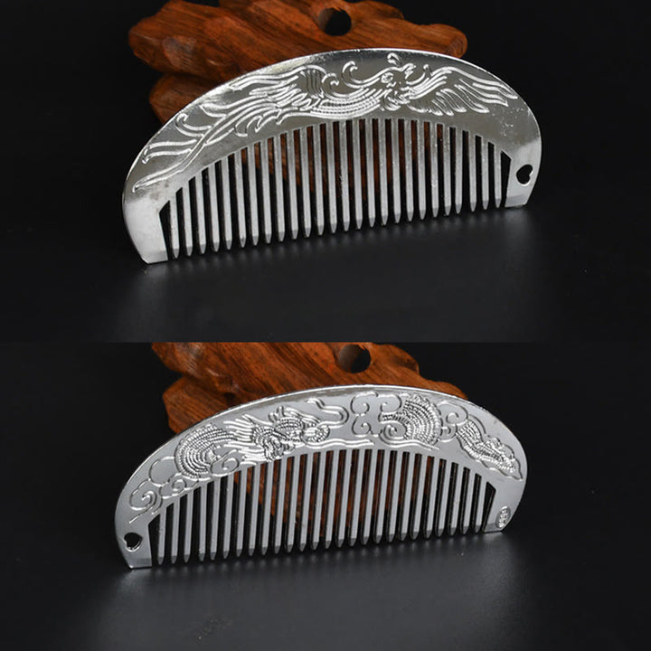 Buddha Stones Lucky Dragon Phoenix Protection Strength Comb - Dragon Phoenix - image 4