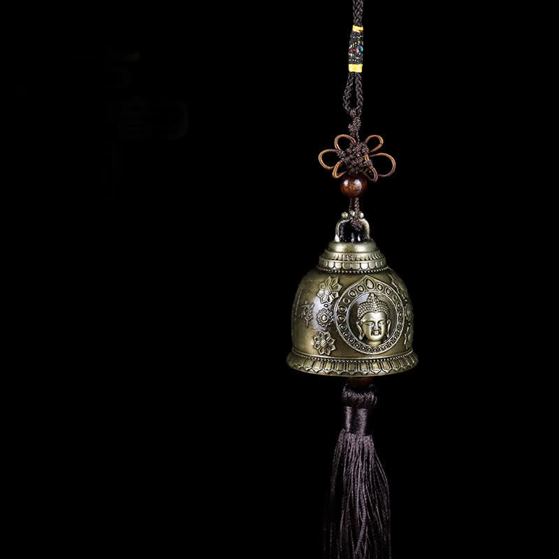Buddha Stones Feng Shui Buddha Koi Fish Phoenix Wind Chime Bell Luck Wall Hanging Decoration - Buddha - image 0