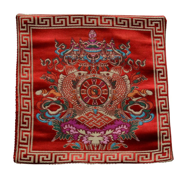 Buddha Stones Prayer Altar Mat Healing Meditation Vajra Auspicious Symbols - image 7