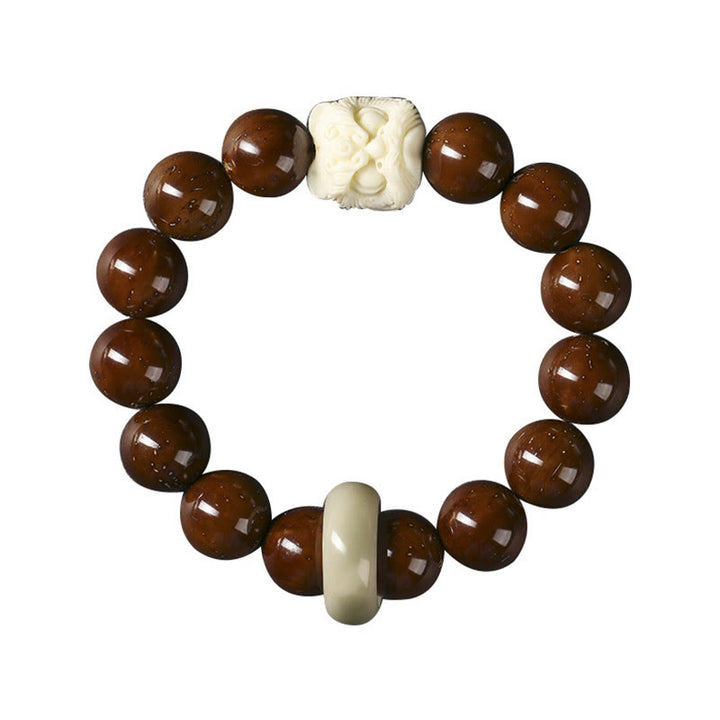 Buddha Stones Purple Bodhi Seed Dancing Lion Wisdom Bracelet - image 8