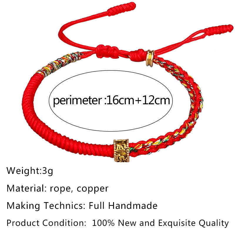 Buddha Stones Om Mani Padme Hum Protection Luck String Bracelet - image 4