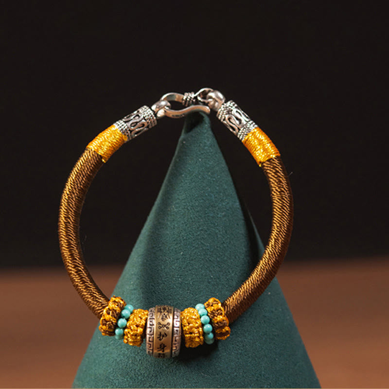 Buddha Stones Handmade Tibetan Amulet King Kong Knot Luck Protection Braided Bracelet - image 7