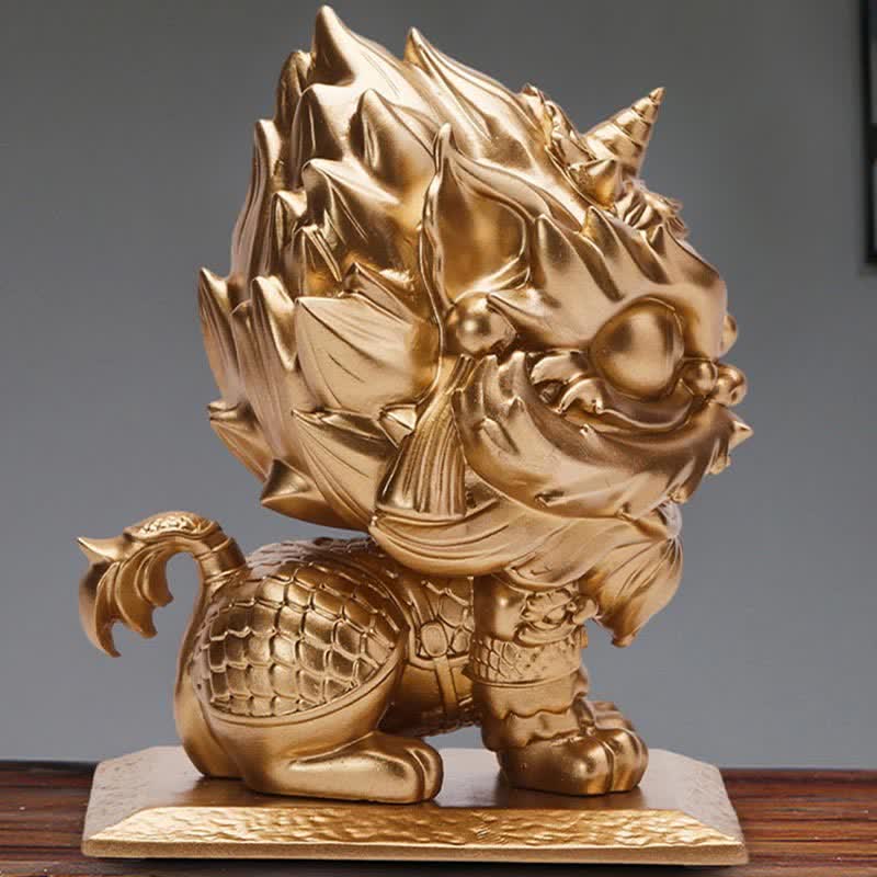 Buddha Stones Lion Statue Strength Resin Home Office Decoration - image 6