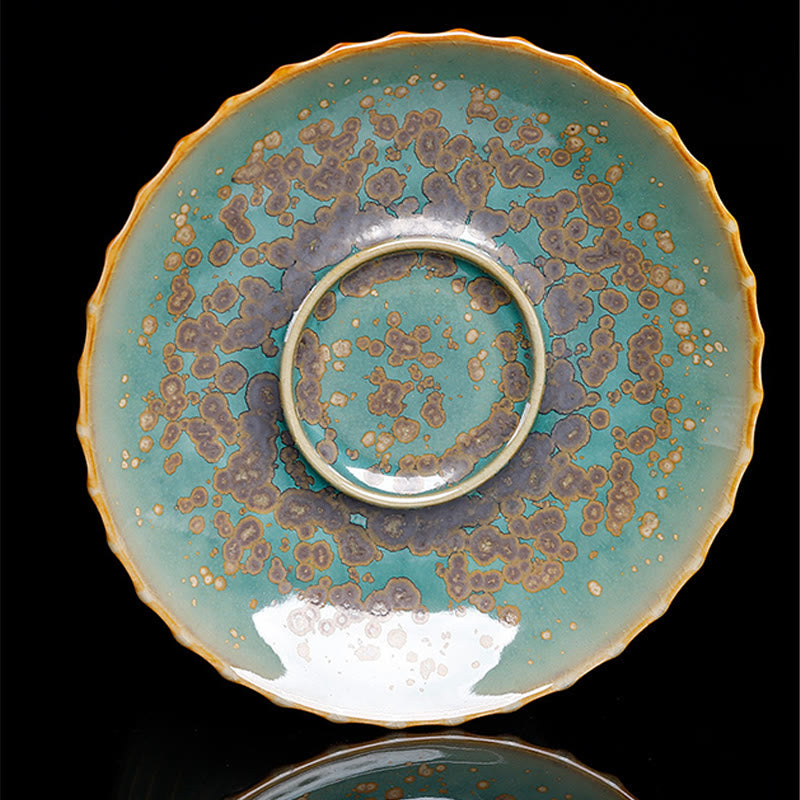 Buddha Stones Retro Glaze Kiln Change Ceramic Gaiwan Sancai Teacup Kung Fu Tea Cup And Saucer With Lid - image 15