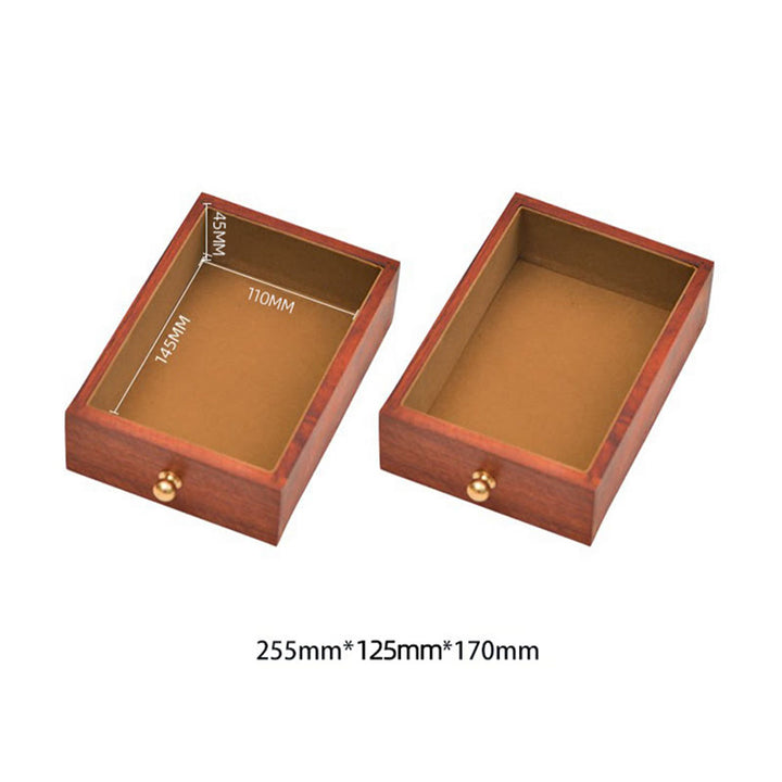 Antique Handmade Rosewood Jewelry Storage Box Lockable Large Double Layer Flower Wooden Gift Organizer Box - image 19