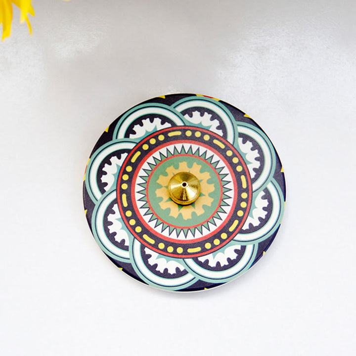 Buddha Stones Colorful Pattern Ceramic Blessing Stick Incense Burner - image 13