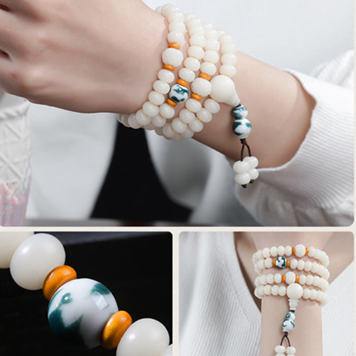 Buddha Stones Bodhi Seed Bead Lotus Blessing Charm Bracelet - image 14