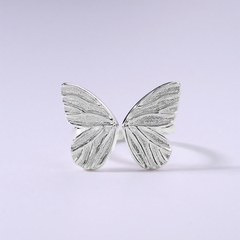 Buddha Stones 925 Sterling Silver Butterfly Love Freedom Ring - image 4