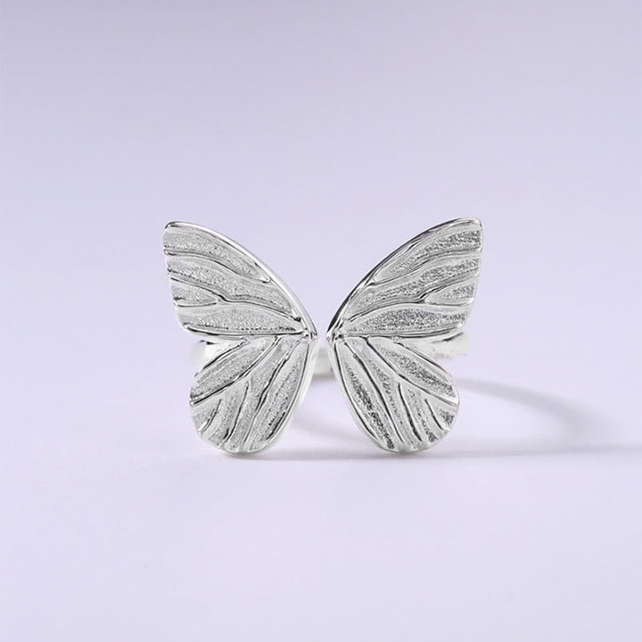 Buddha Stones 925 Sterling Silver Butterfly Love Freedom Ring - image 4