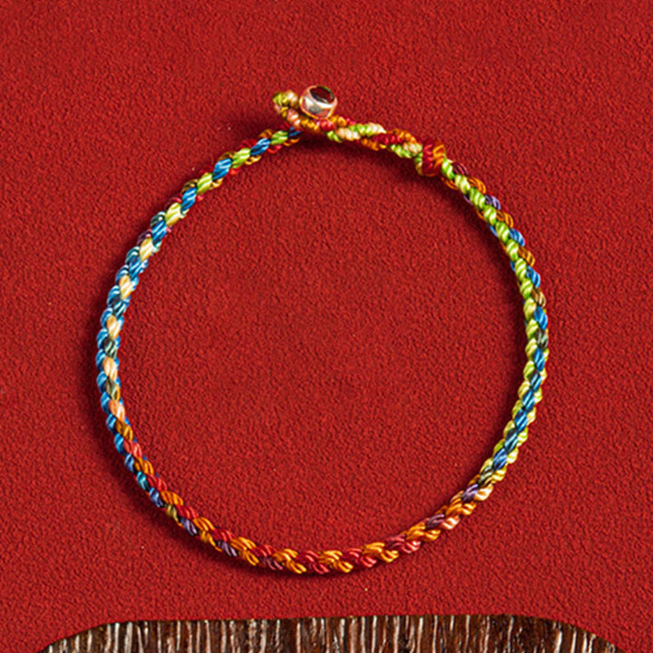 Buddha Stones "May you be blessed with peace and safety in all four seasons" Lucky Multicolored Bracelet - image 4