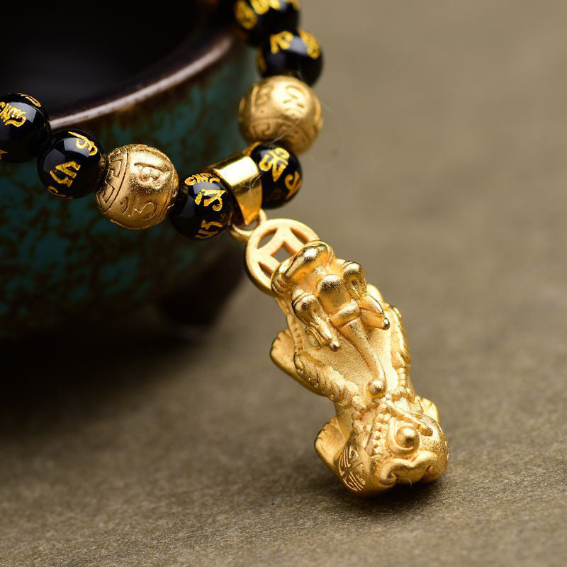 FengShui Obsidian PiXiu Wealth Necklace - image 3