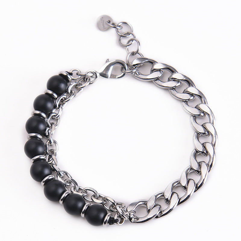 Buddha Stones Tiger Eye Picasso Jasper Frosted Stone Strength Bracelet - Frosted Stone - image 9