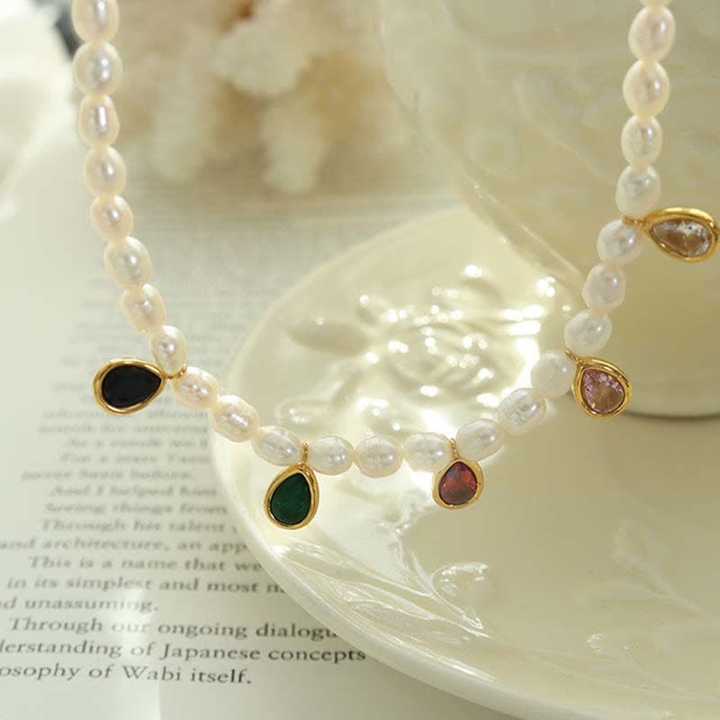 Pearl Crystal Stone Purity Necklace Pendant - image 8