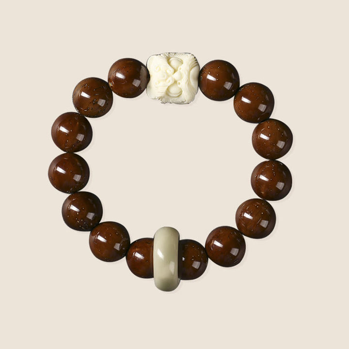 Buddha Stones Purple Bodhi Seed Dancing Lion Wisdom Bracelet - image 7