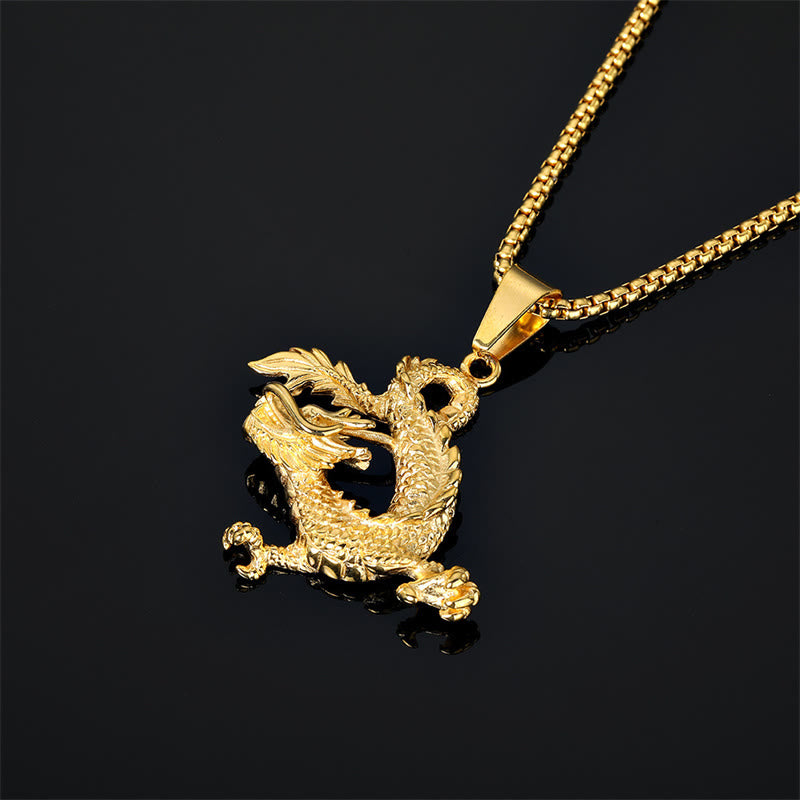 Buddha Stones Dancing Dragon Pattern Luck Necklace Pendant - image 3