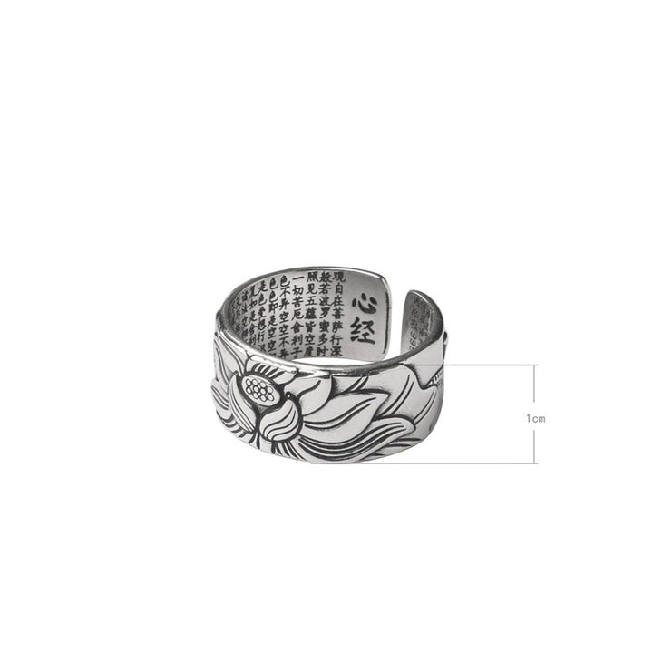Buddha Stones Tibetan Lotus White Copper Enlightenment Ring - image 7