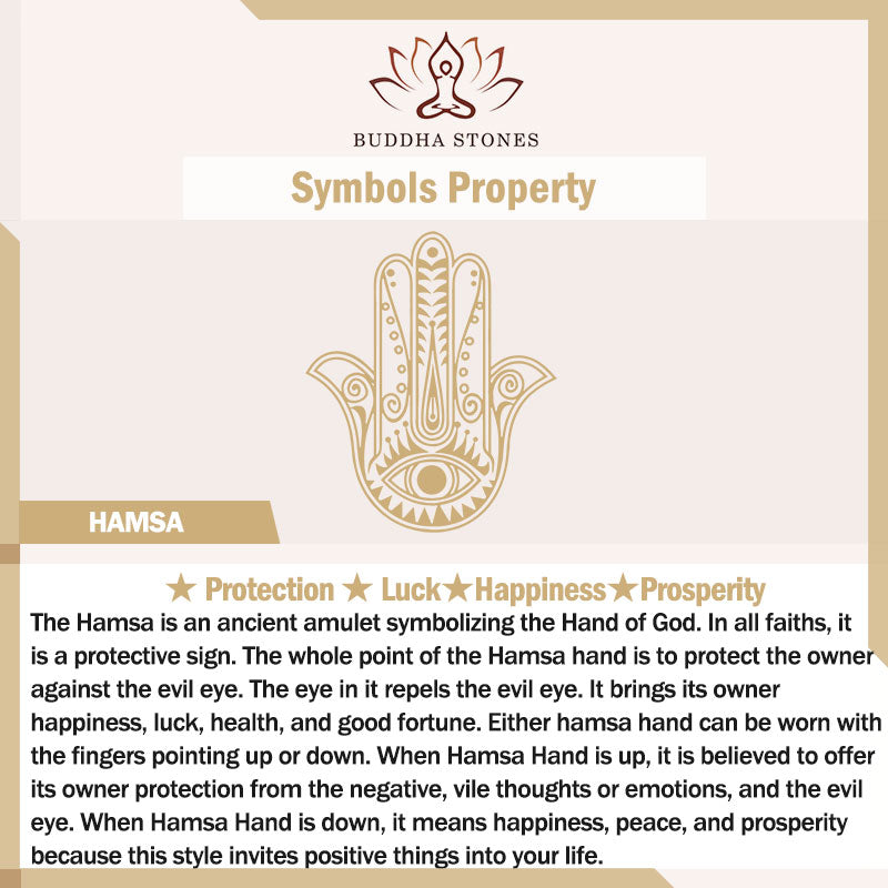 Buddha Stones Handmade Hamsa Symbol Protection Luck String Bracelet - image 13