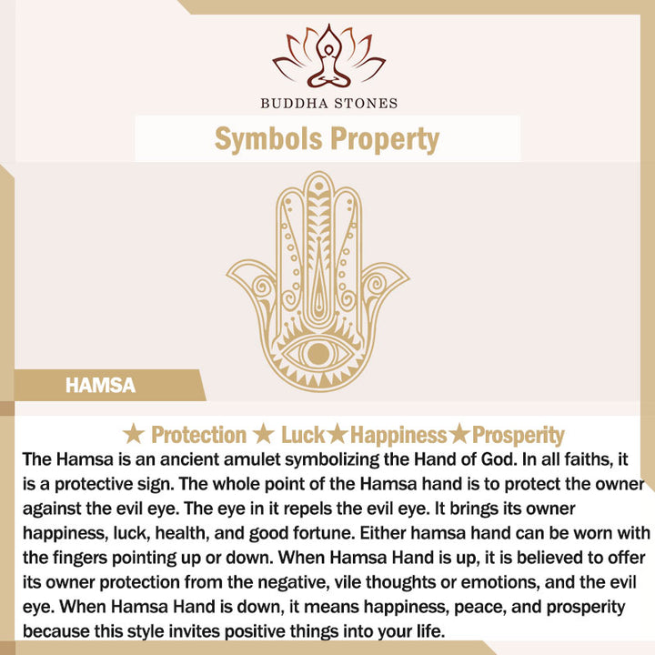 Buddha Stones Handmade Hamsa Symbol Protection Luck String Bracelet - image 13