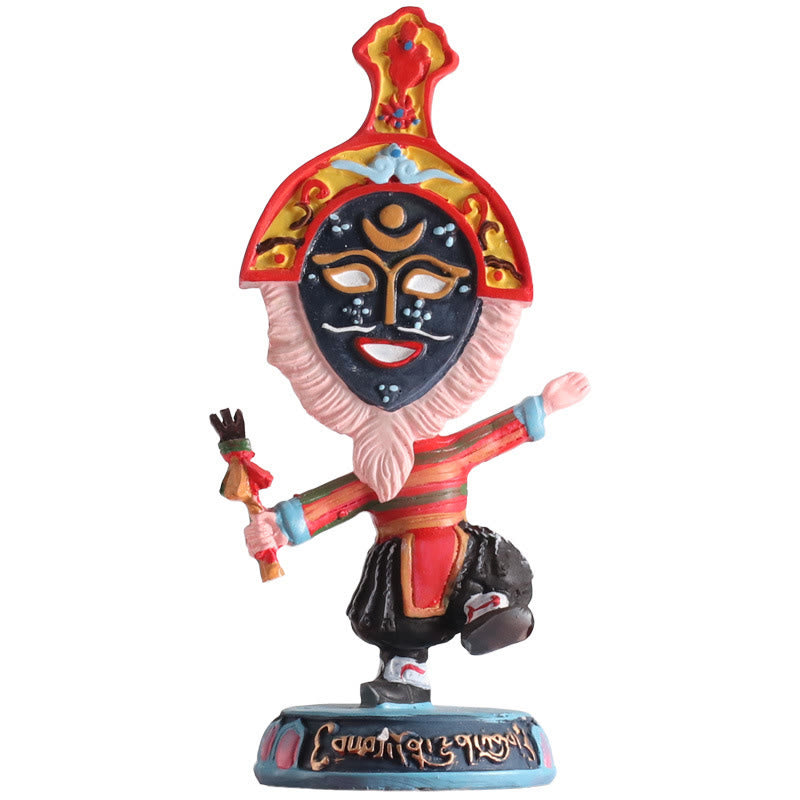 Buddha Stones Tibetan Opera Face Mask Puppet Home Office Car Decoration Ornament - image 13