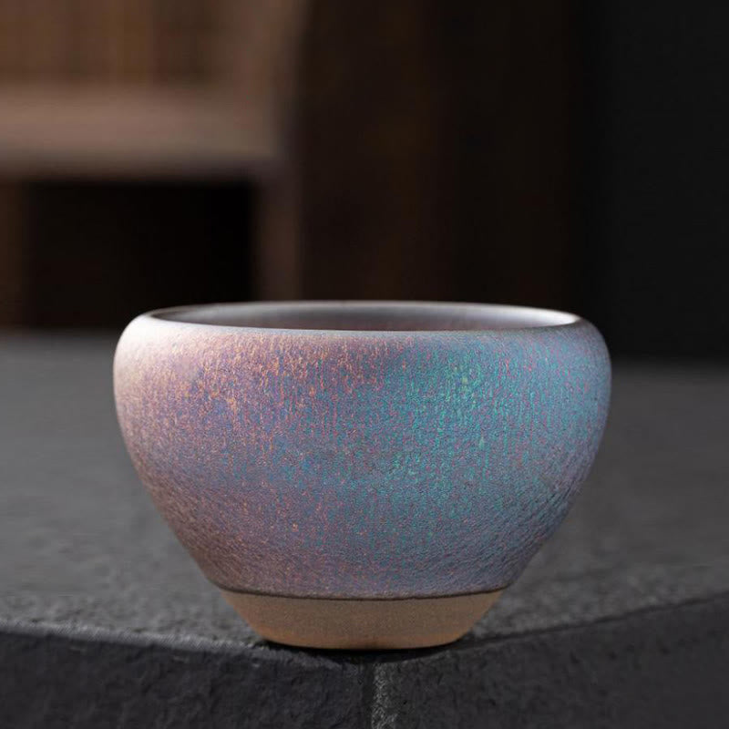 Buddha Stones Vintage Purple Rainbow Chinese Jianzhan Kiln Change Porcelain Teacup Kung Fu Tea Cup - image 2