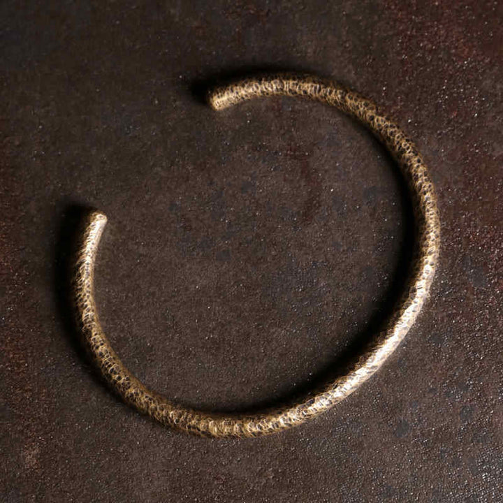 Buddha Stones Rustic Design Copper Balance Adjustable Cuff Bracelet - Small 55mm - image 6