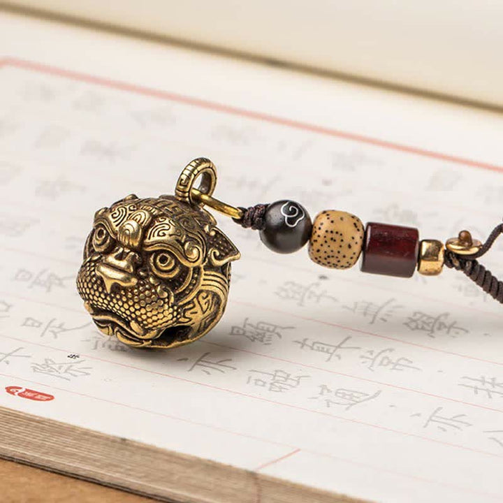 Buddha Stones PiXiu Wealth Copper Key Chain - image 9