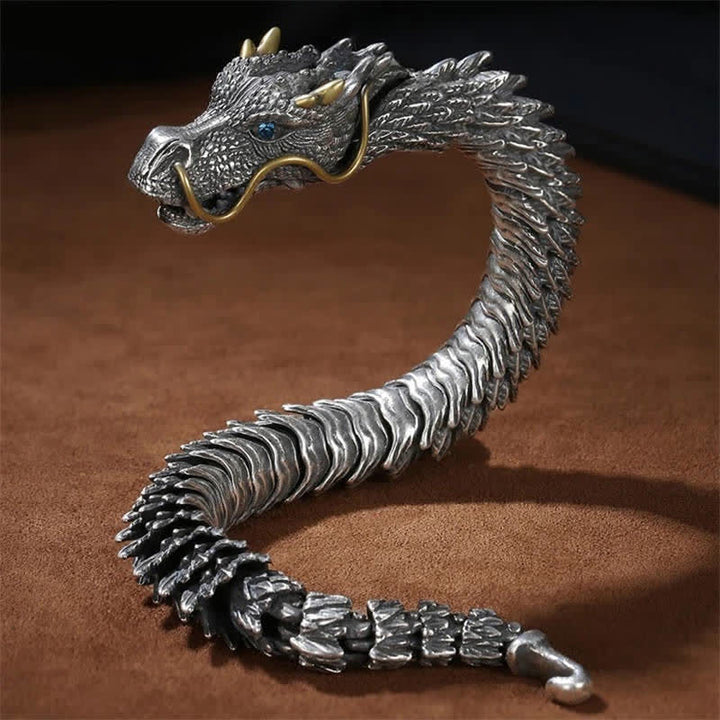 Buddha Stones Nordic Dragon Handmade Amulet Luck Protection Chain Bracelet - image 8