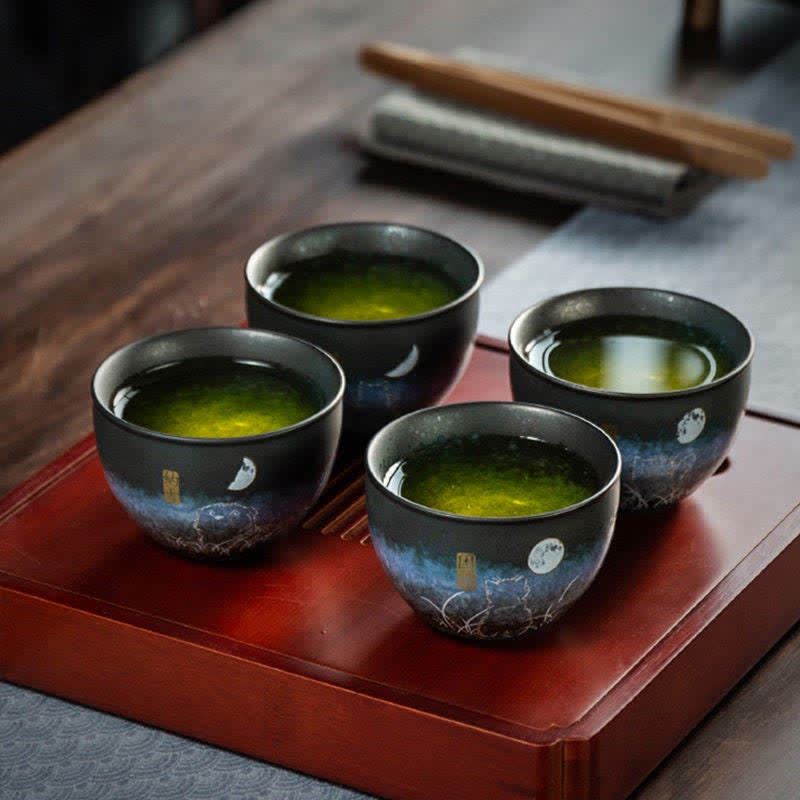 Buddha Stones Ceramic Teacup Lovely Cat Black Tea Cups 140ml - image 1