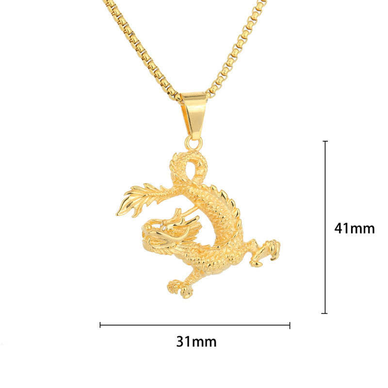 Buddha Stones Dancing Dragon Pattern Luck Necklace Pendant - image 5